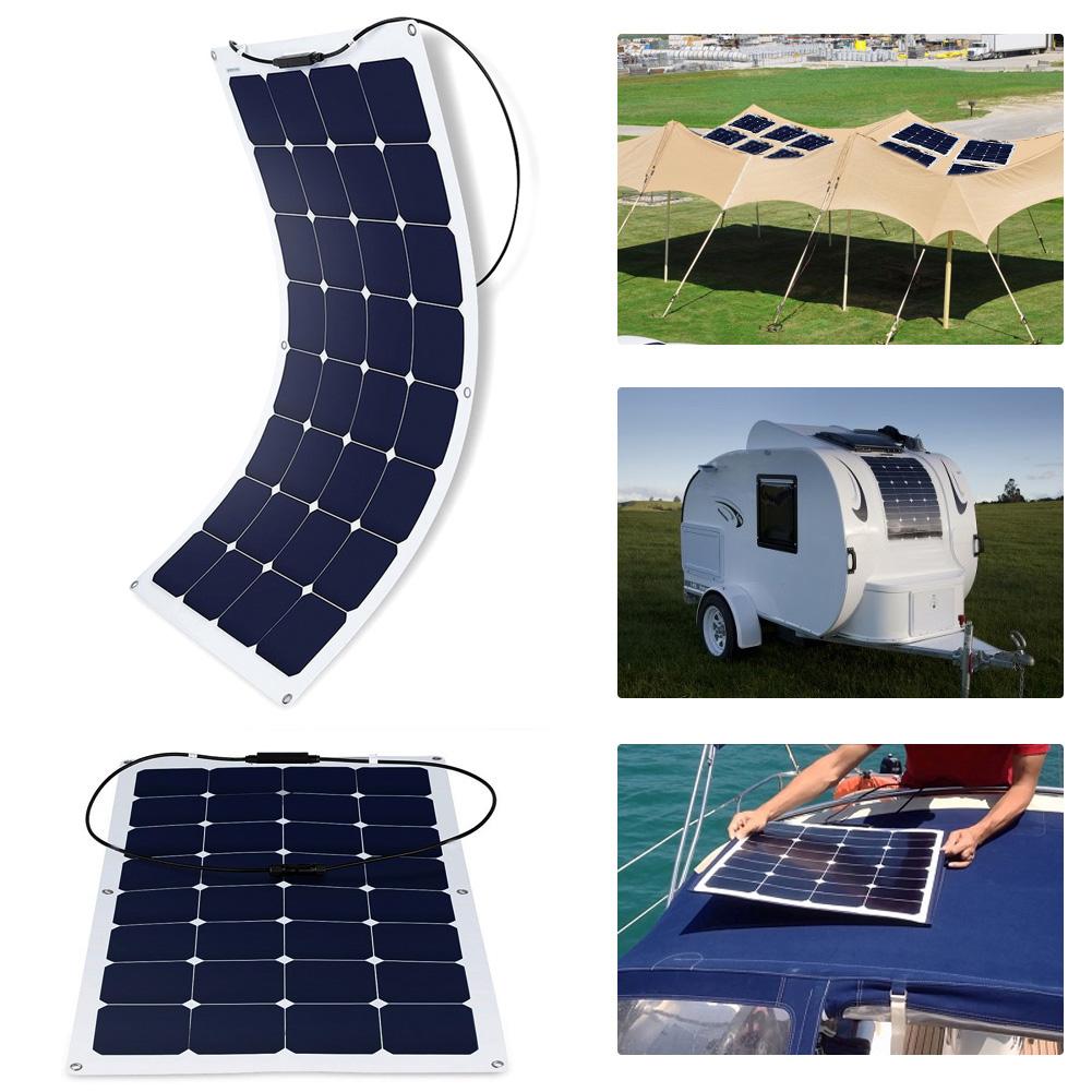 ACOPower 110w 12v Flexible Thin lightweight ETFE Solar Panel with