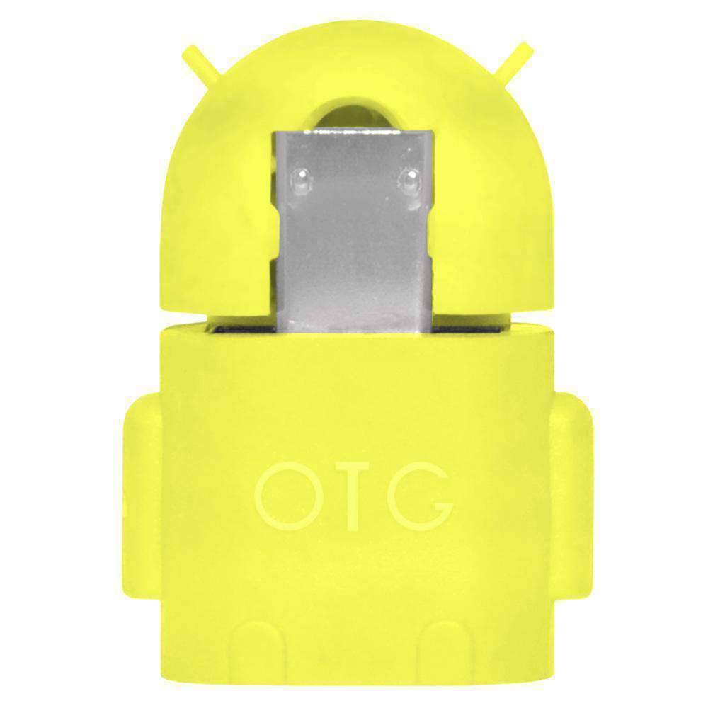 Android Robot Shape Micro USB OTG Adapter (Random Color) - pack of 6