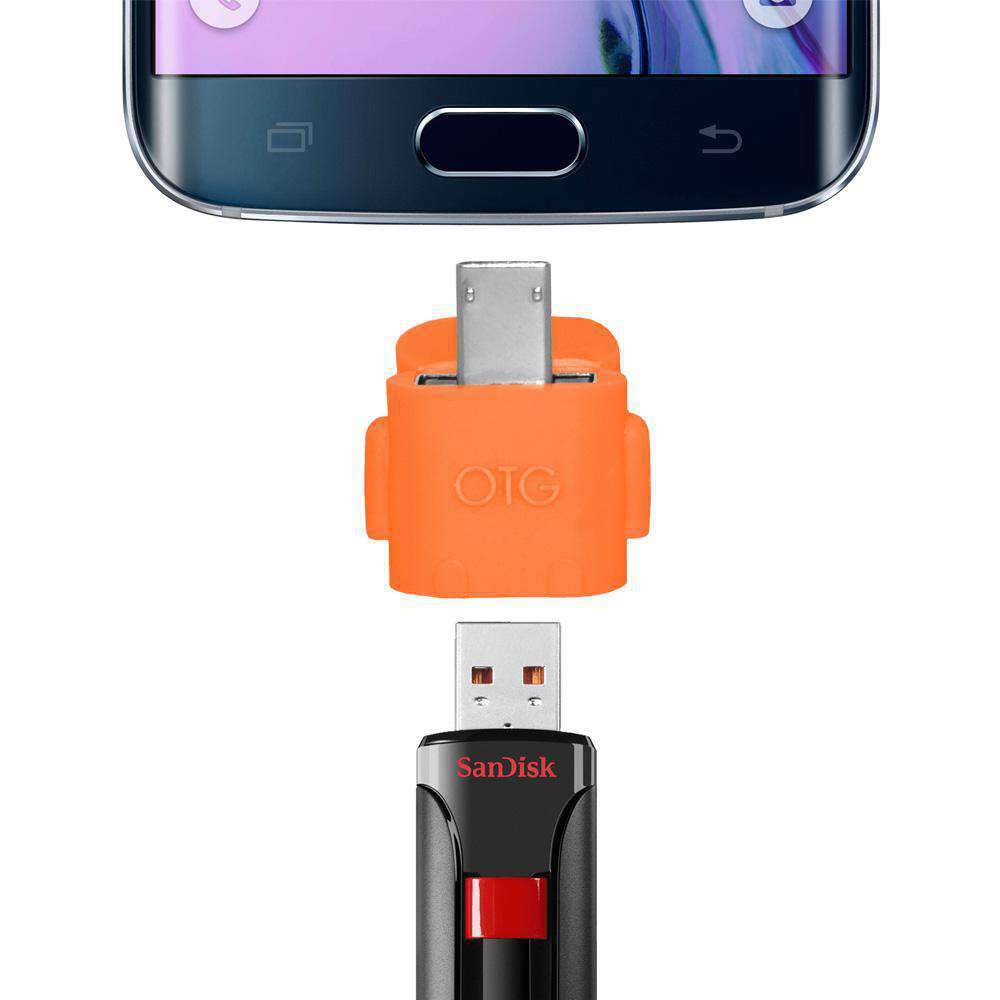 Android Robot Shape Micro USB OTG Adapter (Random Color) - pack of 6