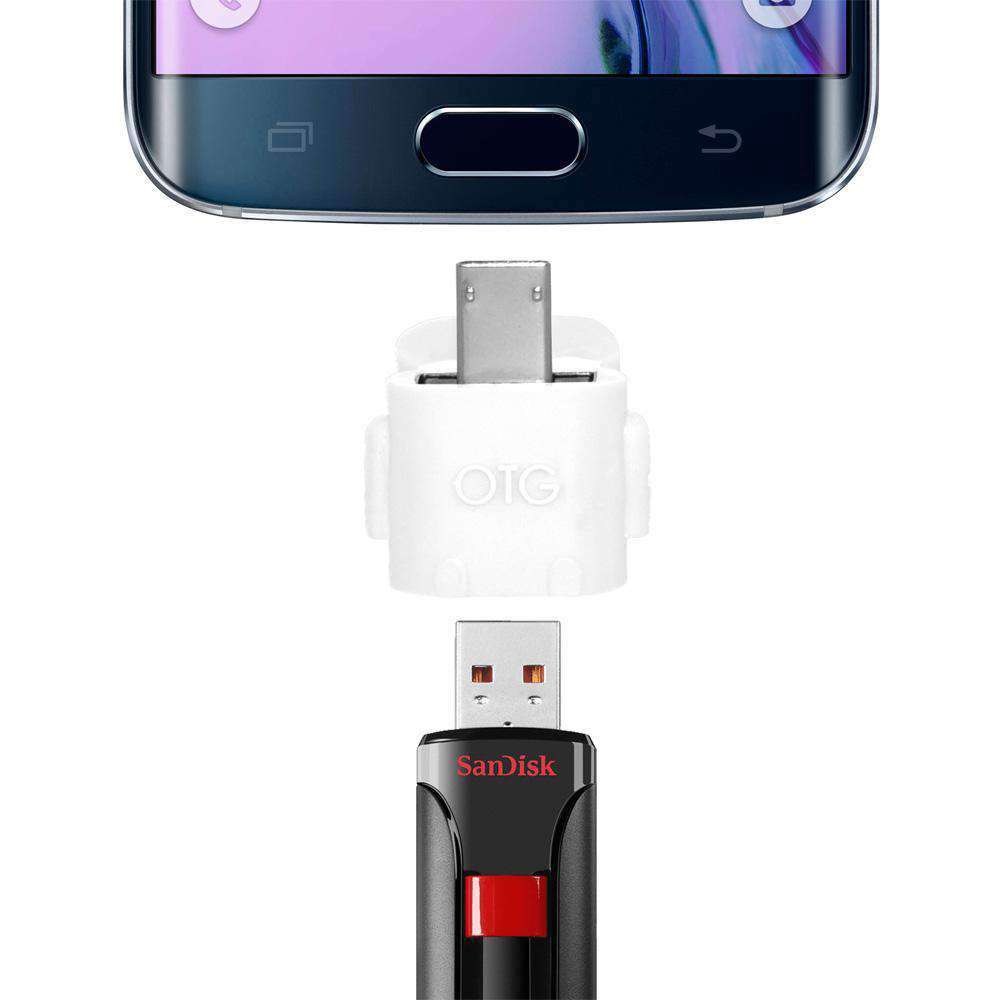 Android Robot Shape Micro USB OTG Adapter (Random Color) - pack of 6