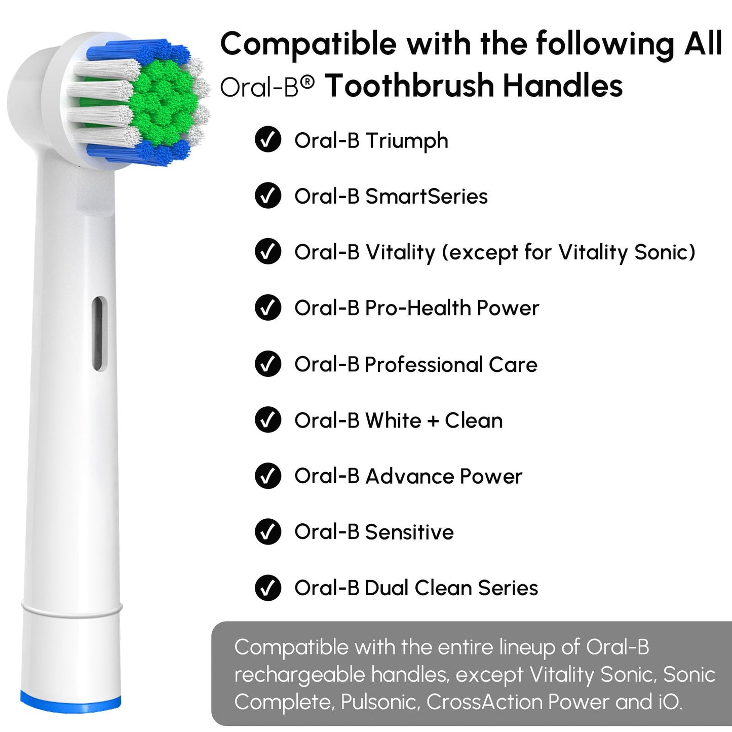 4/8/12/20 Pcs Replacement Electric Toothbrush Heads Refill 7000/Pro