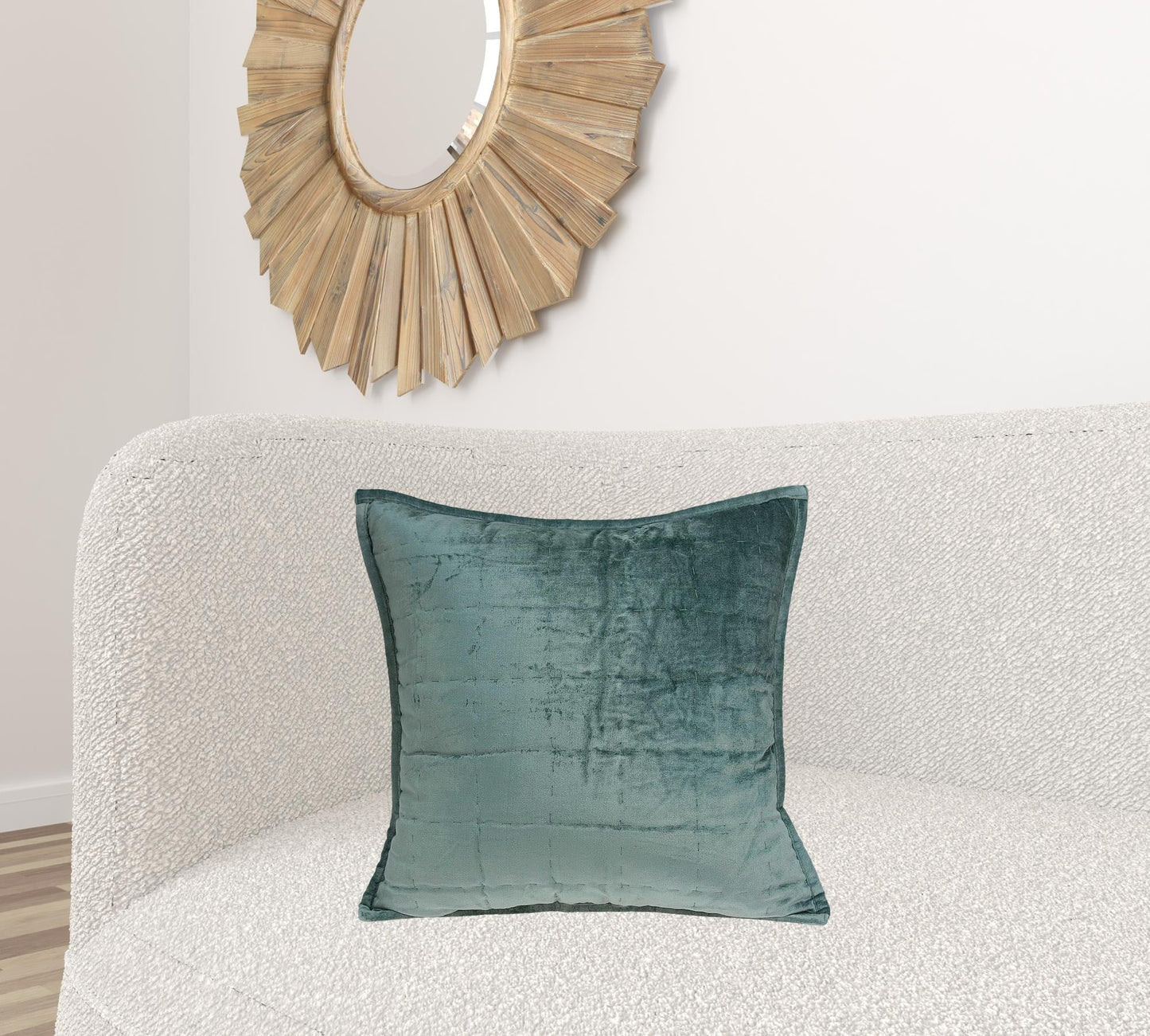 20inches x 7inches x 20inches Transitional Sea Foam Solid Quilted