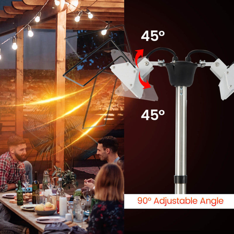 1500W Standing Electric Heater with Double-Sided Heating