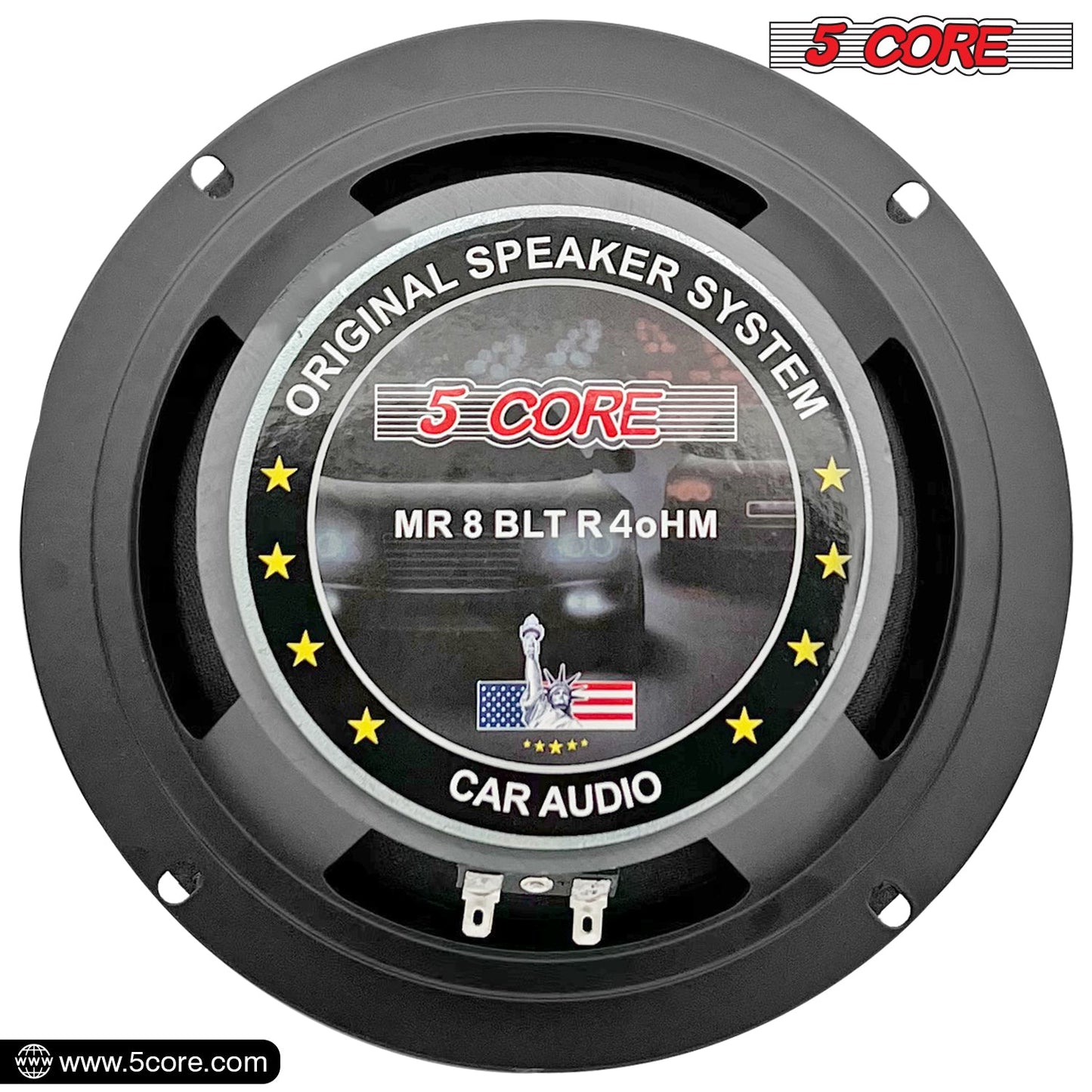 5 Core 8" Car Audio Speakers with Bullet 580 W 4 Ohm Mid-Range
