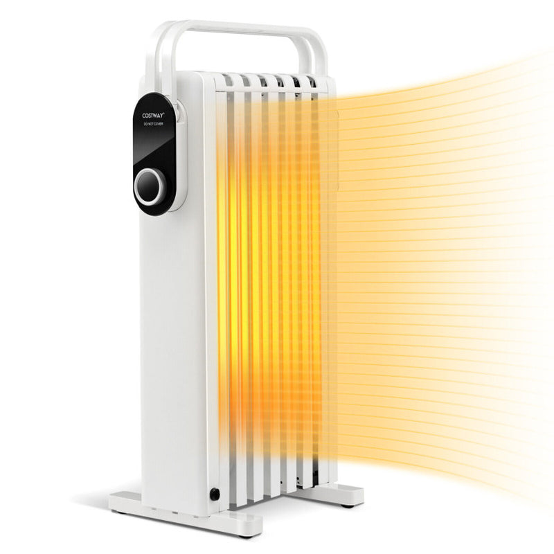 1500W Electric Space Heater Oil Filled Radiator Heater with Foldable