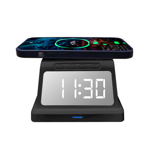ZTECH Wireless Charging Alarm Clock with 3 Alarms