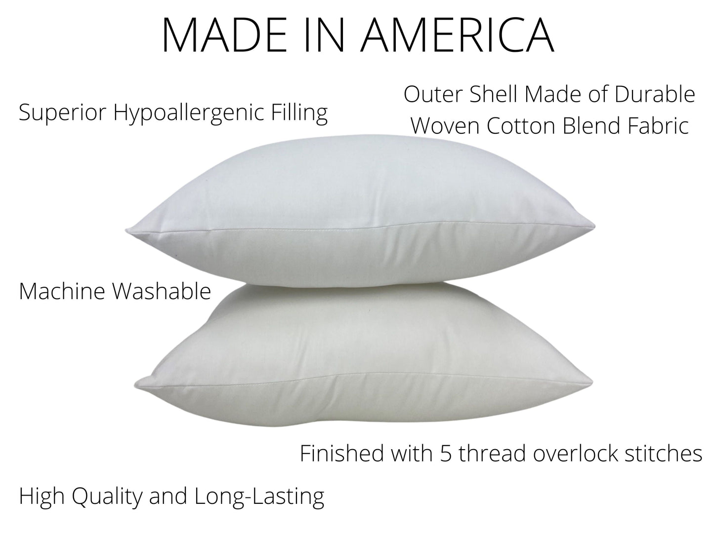 12x18 or 18x12 | Indoor Outdoor Down Alternative Hypoallergenic