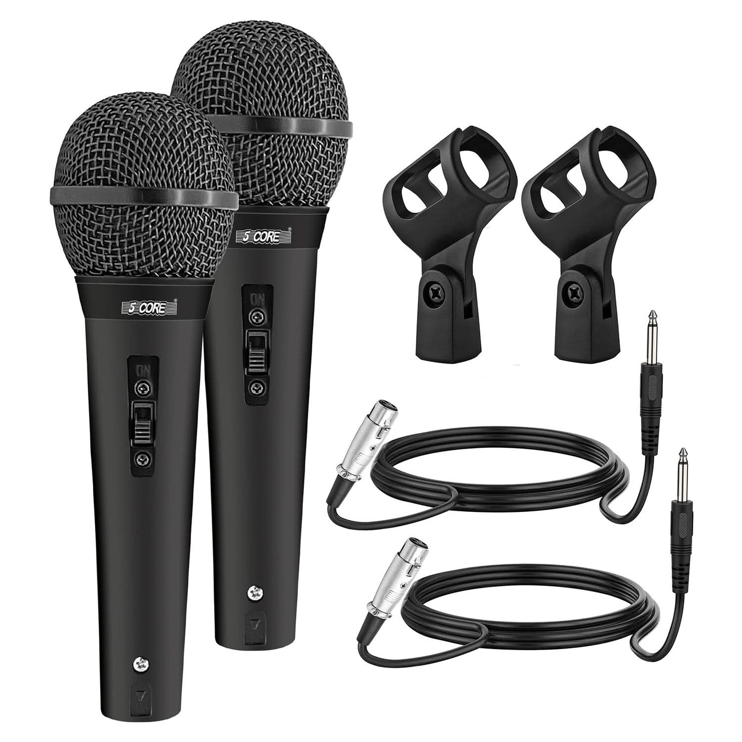 5Core XLR Microphone Dynamic Mic Karaoke Singing Studio Mics Handheld