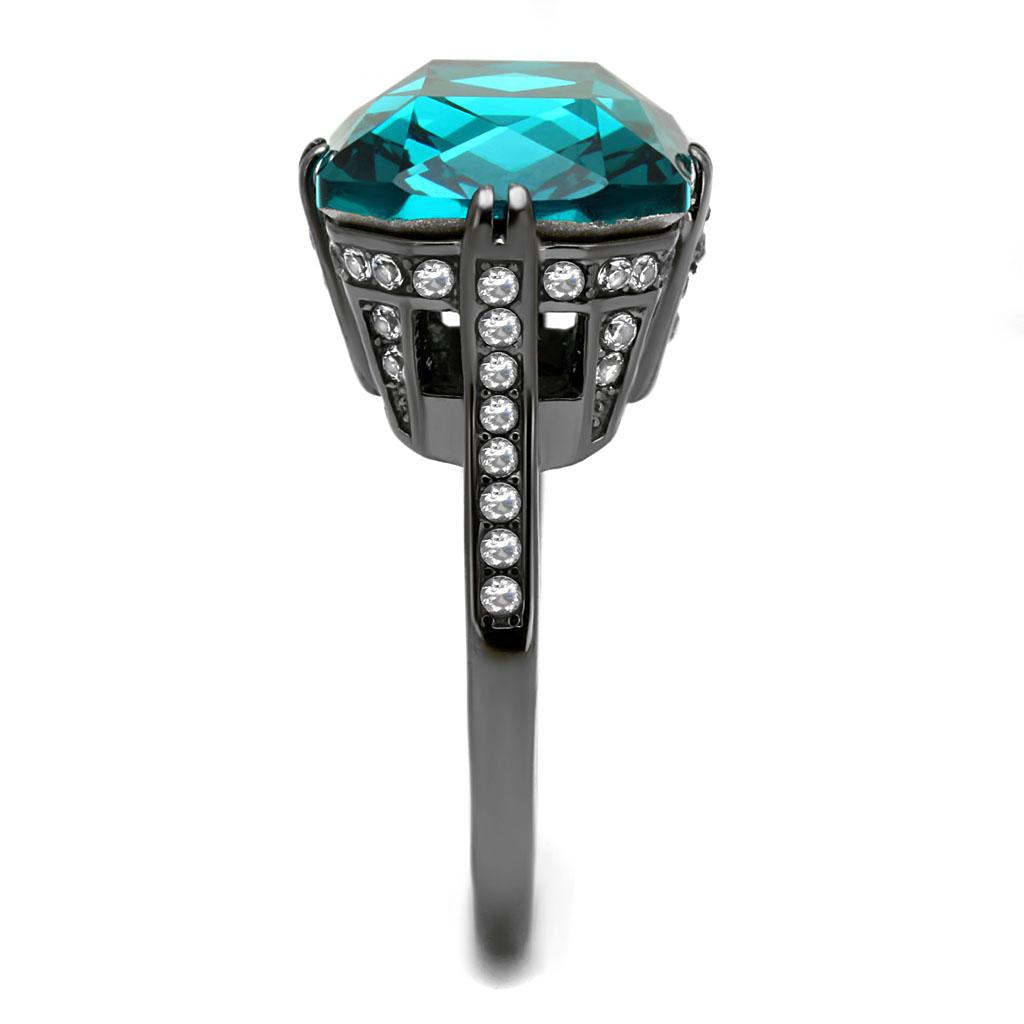 Women Stainless Steel Synthetic Crystal Rings
