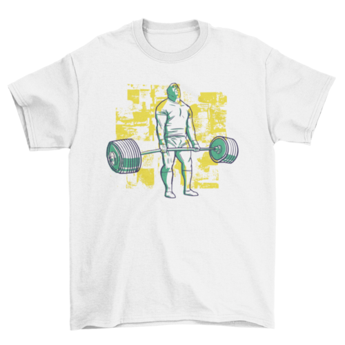 ,Bodybuilder deadlift heavy barbell fitness gym t-shirt