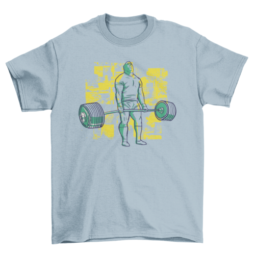 ,Bodybuilder deadlift heavy barbell fitness gym t-shirt