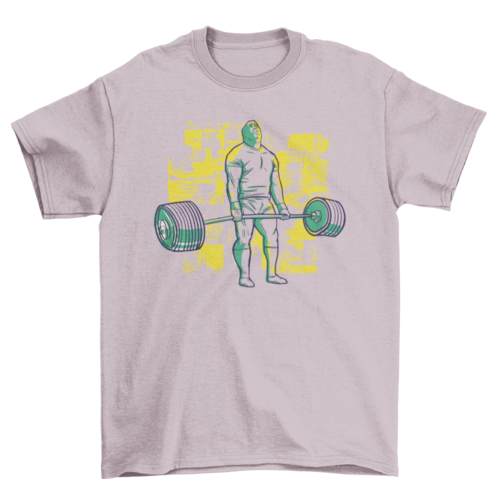 ,Bodybuilder deadlift heavy barbell fitness gym t-shirt