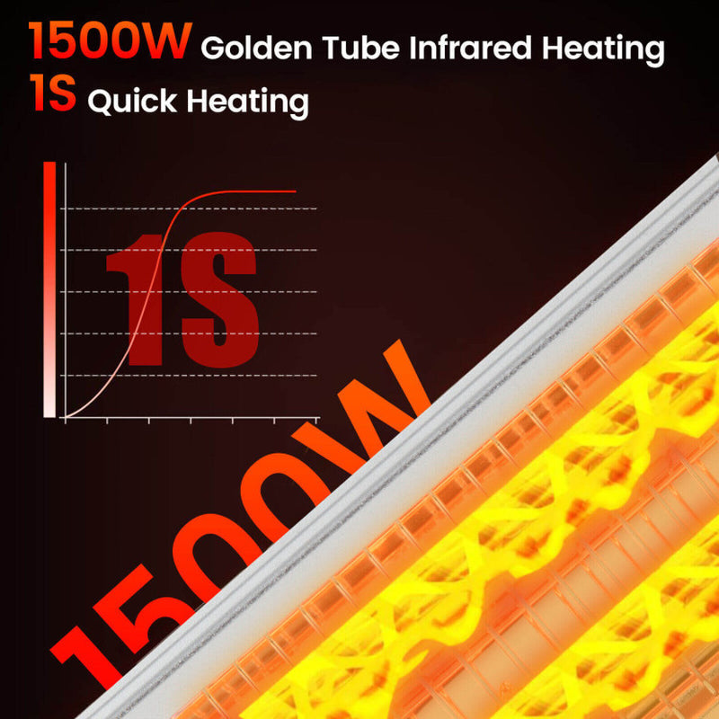 1500W Standing Electric Heater with Double-Sided Heating