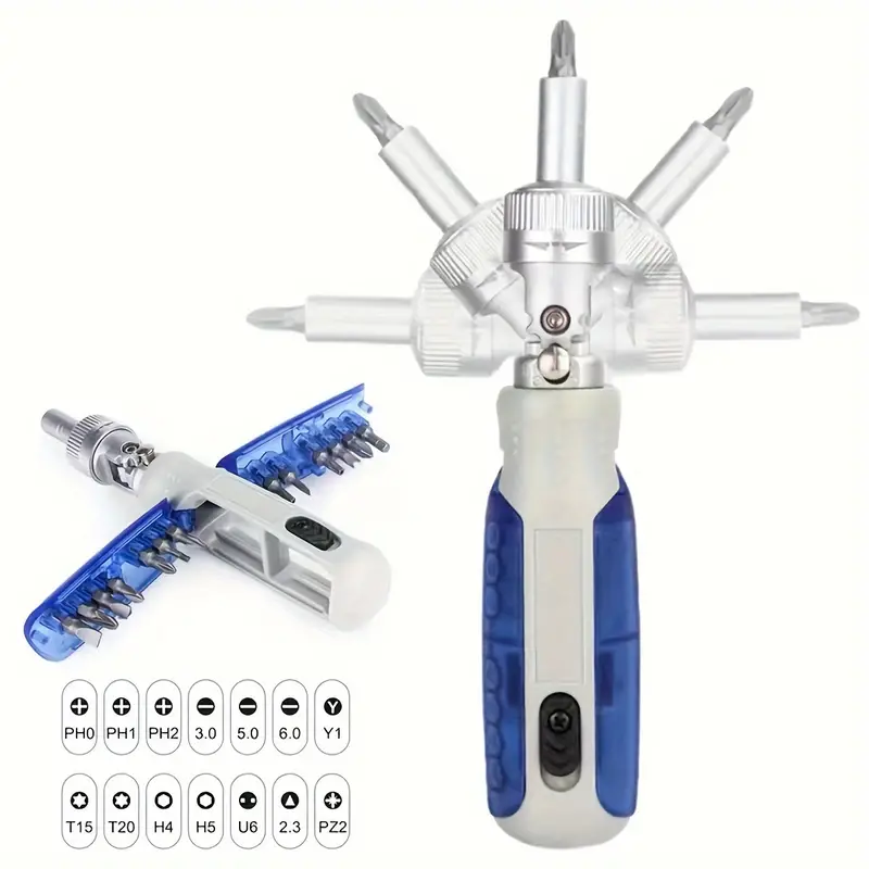 14-in-1 Multi-Bit Magnetic Ratchet Screwdriver Set