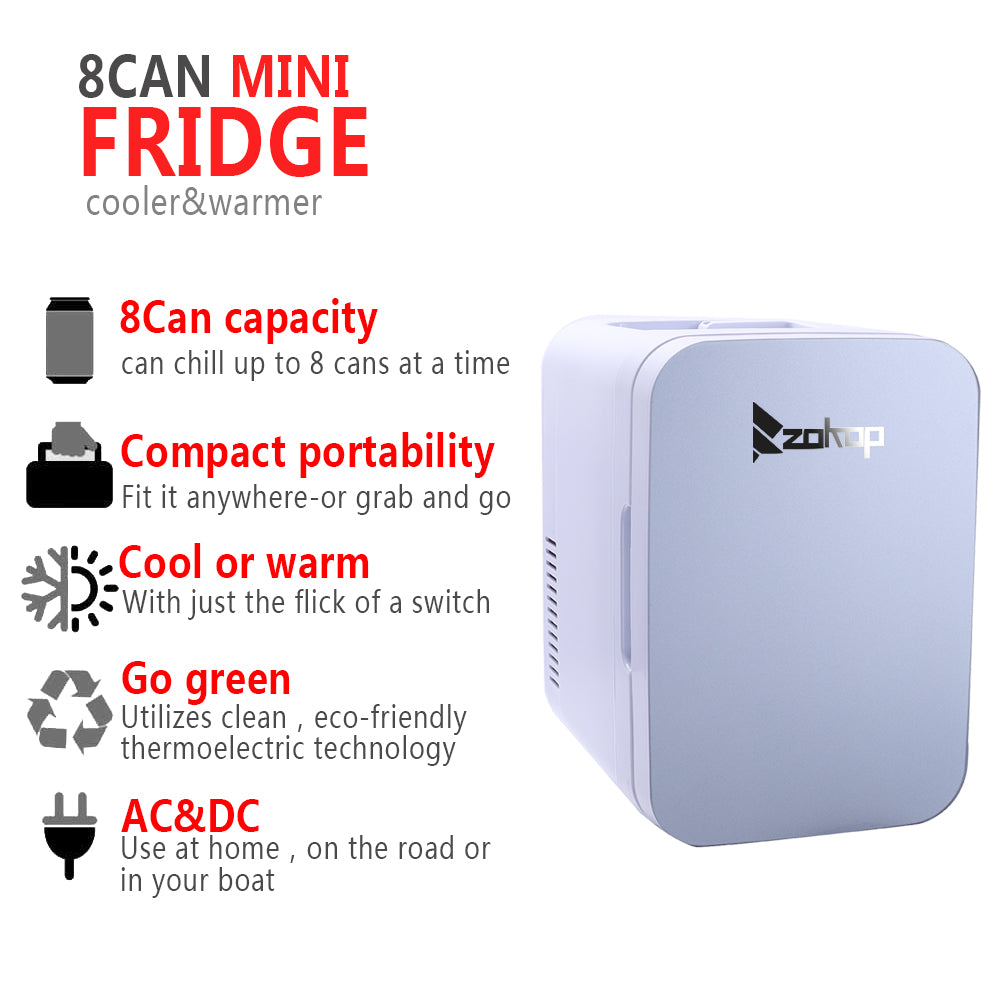6L Electric Mini Portable Car Fridge Cooler & Warmer