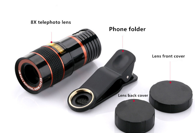 ,Mobile Phone Universal 8X8 Optical Zoom Telescope