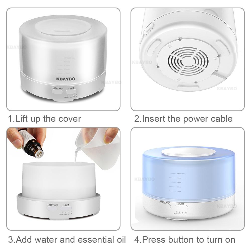 500ml Electric Aromatherapy Essential Oil Aroma Diffuser One Mist