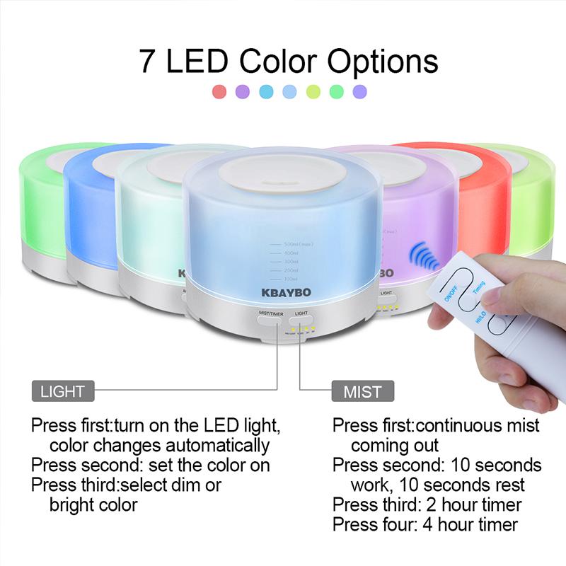 500ml Electric Aromatherapy Essential Oil Aroma Diffuser One Mist
