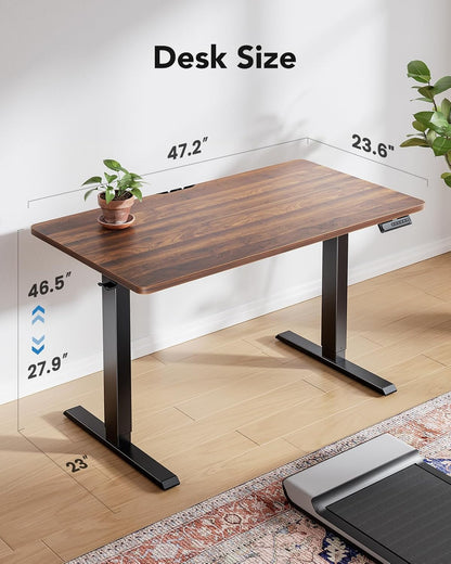48" X 24" Electric Standing Desk Adjustable Height, 4 Memory Height