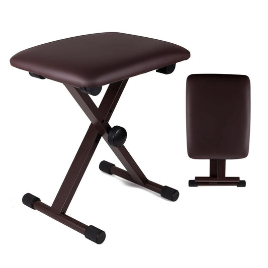 5 Core Keyboard Bench 2" Padded Cushioned Piano Stool Height