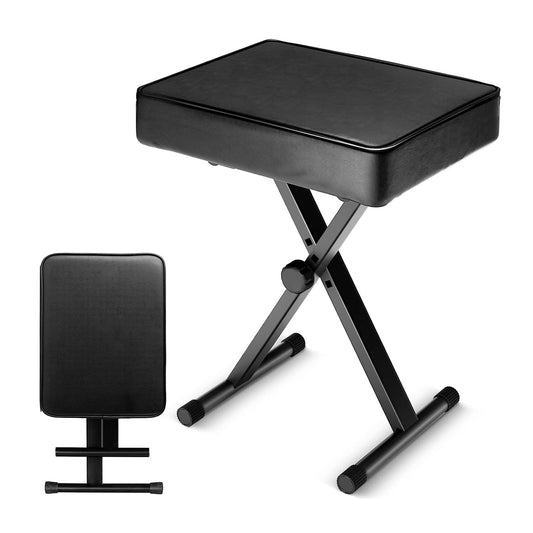 5 Core Keyboard Bench 3" Padded Cushioned Piano Stool Height