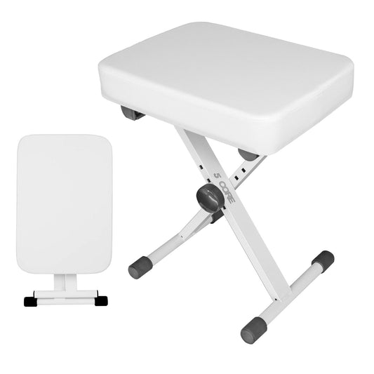 5 Core Keyboard Bench 3" Padded Cushioned Piano Stool Height