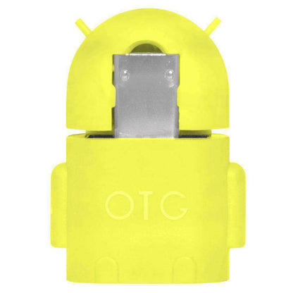 Android Robot Shape Micro USB OTG Adapter (Random Color) - pack of  6
