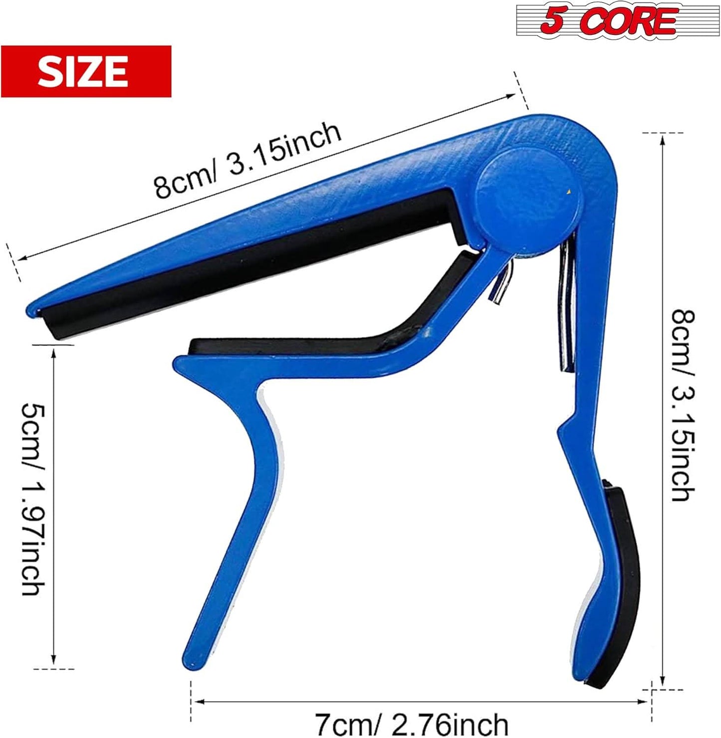 5 Core Capo Acoustic Electric Guitar 6 String Kapo 2 Pair Quick And