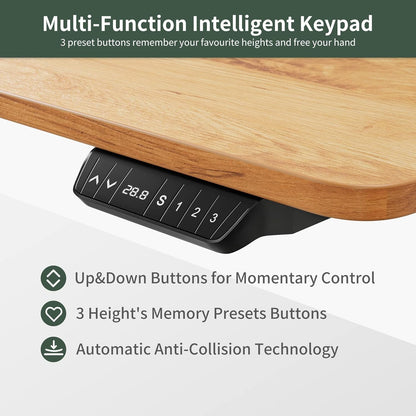 40 X 24 Inches Standing Desk with Drawer, Adjustable Height Electric