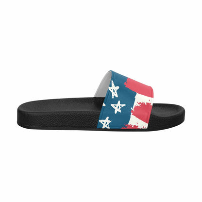 Womens Slide Sandals, Stars And Stripes Usa Flag Print