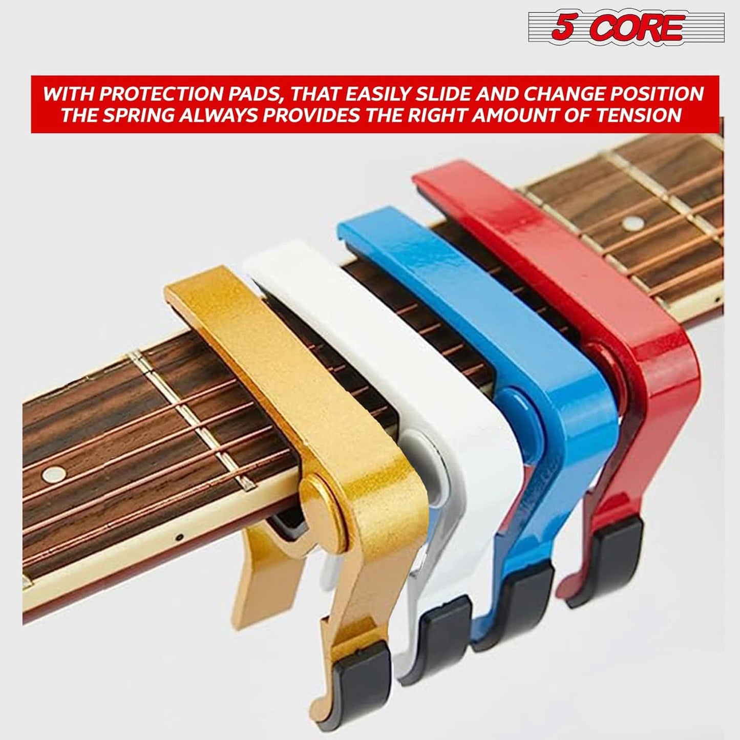 5 Core Capo Acoustic Electric Guitar 6 String Kapo 2 Pair Quick And