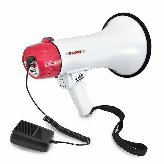 5Core Megaphone Bullhorn Cheer Speaker Megaphono Siren Strap Portable