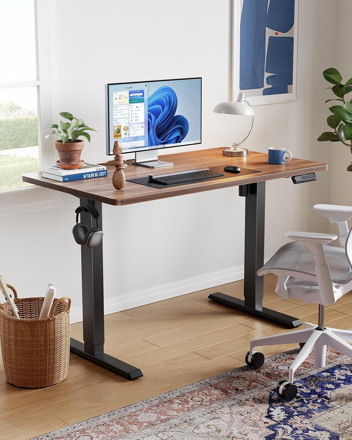 48" X 24" Electric Standing Desk Adjustable Height, 4 Memory Height