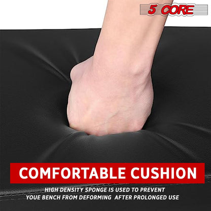 5 Core Keyboard Bench 3" Padded Cushioned Piano Stool Height