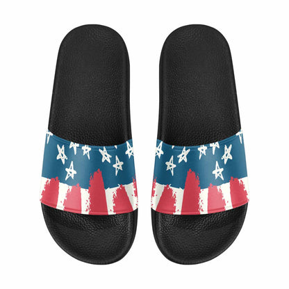 Womens Slide Sandals, Stars And Stripes Usa Flag Print