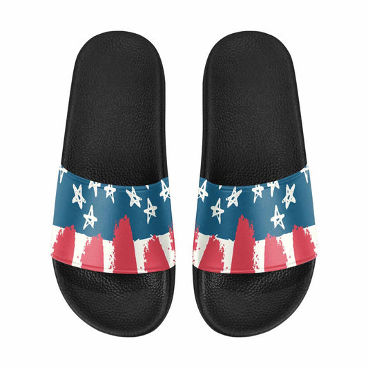 Womens Slide Sandals, Stars And Stripes Usa Flag Print