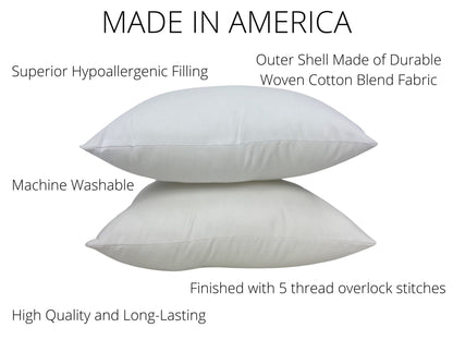 16x12 or 12x16 | Indoor Outdoor Down Alternative Hypoallergenic pillow