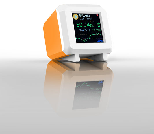 White / Orange Whale Crypto Ticker