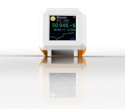 White / Orange Whale Crypto Ticker