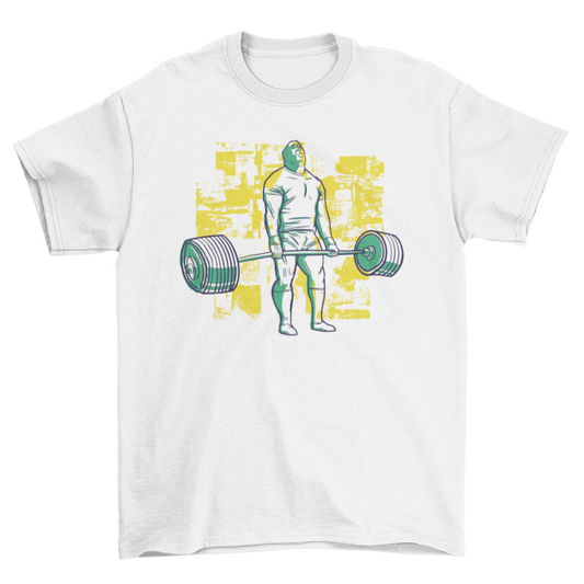 ,Bodybuilder deadlift heavy barbell fitness gym t-shirt