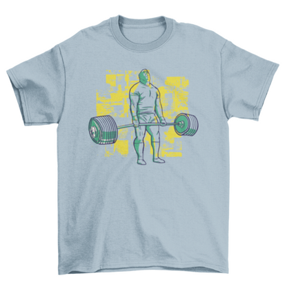 ,Bodybuilder deadlift heavy barbell fitness gym t-shirt