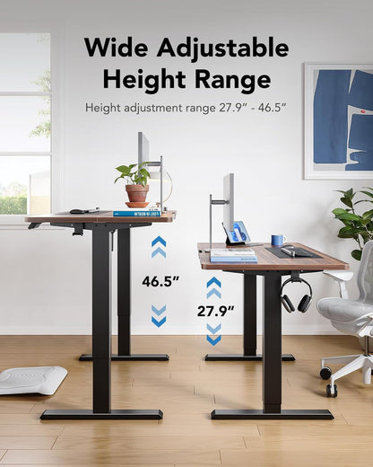 48" X 24" Electric Standing Desk Adjustable Height, 4 Memory Height