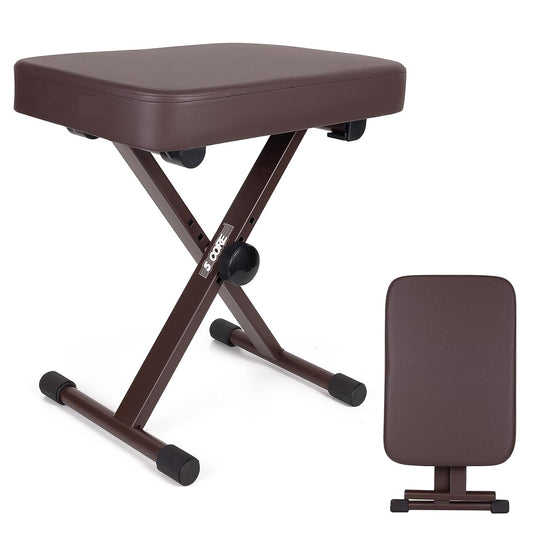 5 Core Keyboard Bench 3" Padded Cushioned Piano Stool Height