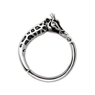 316L Stainless Steel Giraffe Silver Plated Seamless Ring / Cartilage