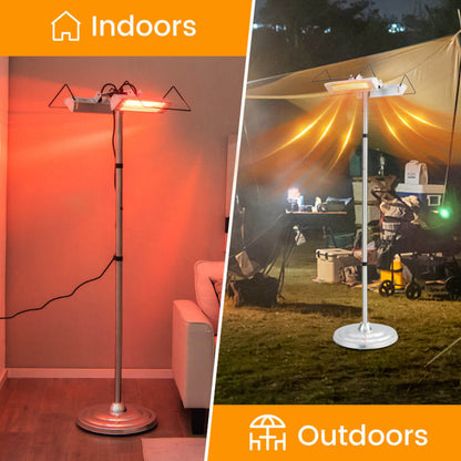 1500W Standing Electric Heater with Double-Sided Heating