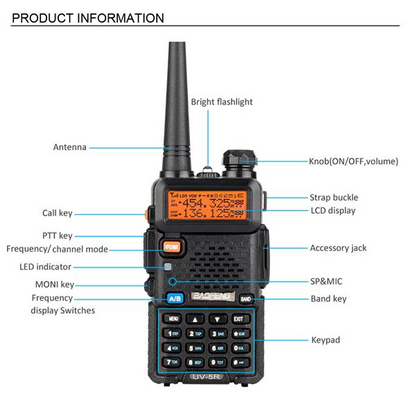 6pcs BAOFENG 136-174MHz / 400~520MHz Dual Band Walkie Talkie
