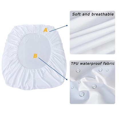 Waterproof Bed Mattress Protector with Elastic Band Breathable