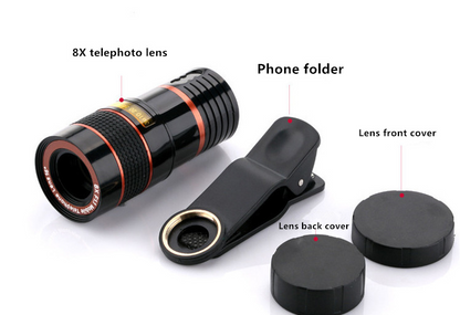 ,Mobile Phone Universal 8X8 Optical Zoom Telescope