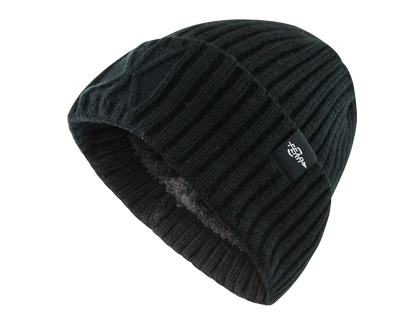 Warmest Watch Cap Black Plush Insulated Tactical Beanie Hat Warm Wool