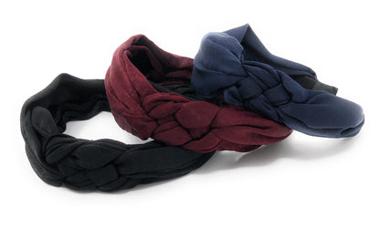 Wide Headband for Girls, Bohemian Braided Knot Headbands for Women, Vi